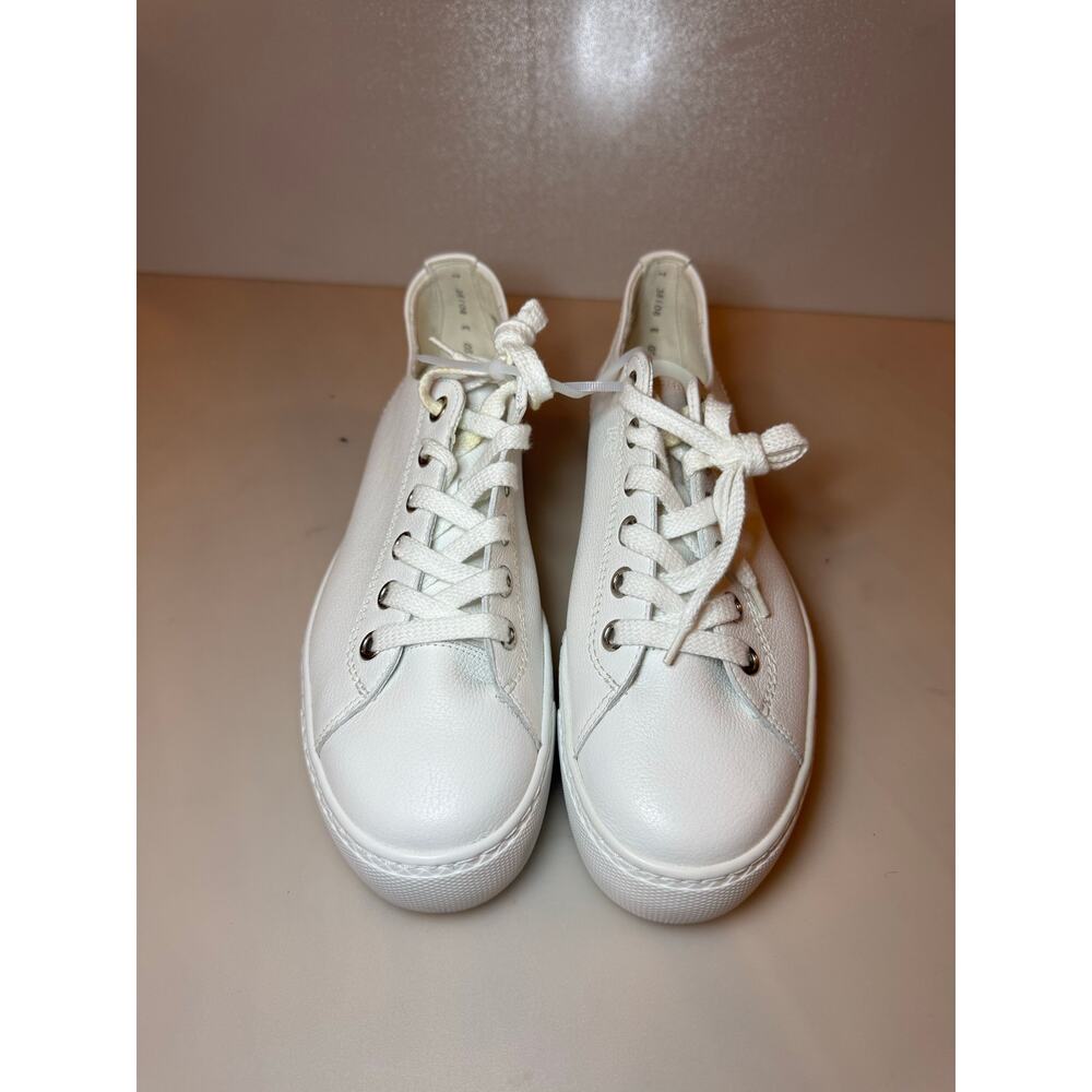 Paul Green Bixby White Leather Platform Sneakers - Size 7 - Picture 2 of 8
